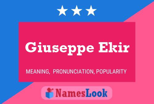 ملصق اسم Giuseppe Ekir