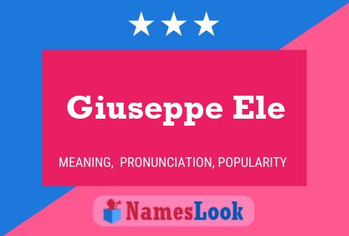 ملصق اسم Giuseppe Ele