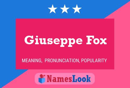 ملصق اسم Giuseppe Fox