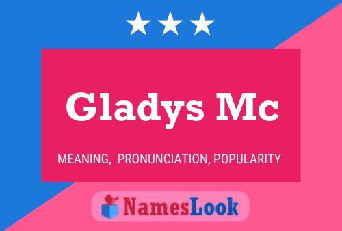 ملصق اسم Gladys Mc