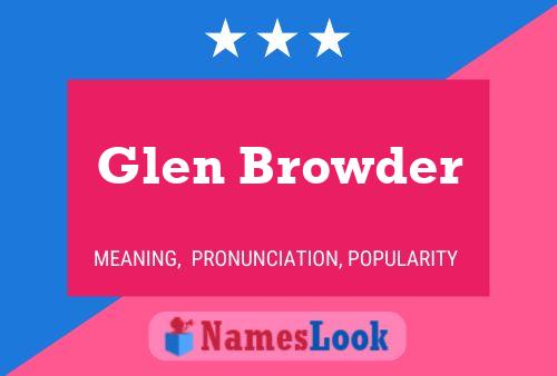 ملصق اسم Glen Browder