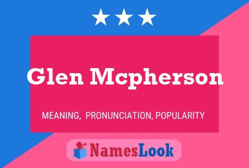 ملصق اسم Glen Mcpherson