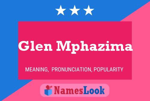 ملصق اسم Glen Mphazima