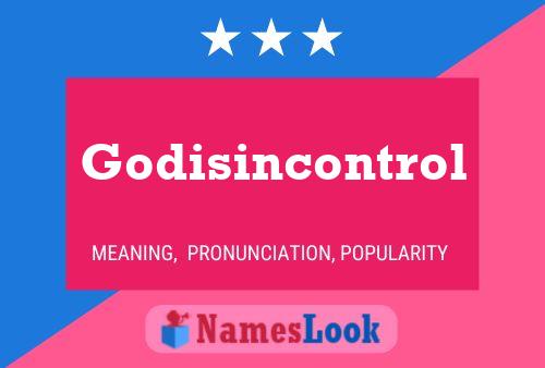 ملصق اسم Godisincontrol