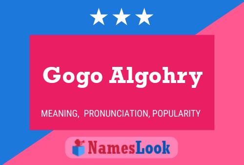 ملصق اسم Gogo Algohry