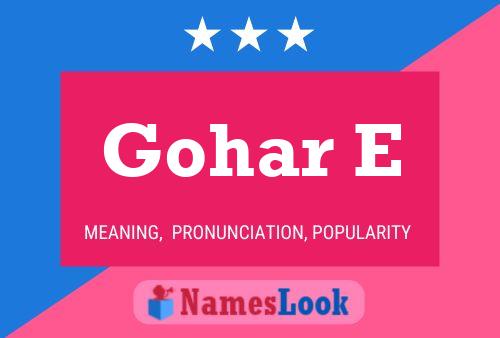 ملصق اسم Gohar E