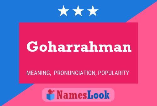 ملصق اسم Goharrahman