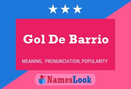 ملصق اسم Gol De Barrio