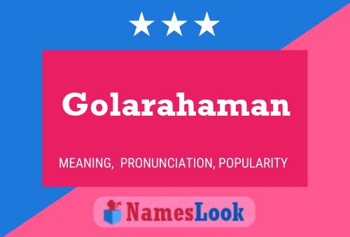 ملصق اسم Golarahaman