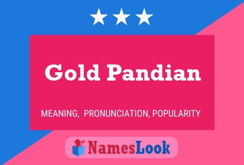 ملصق اسم Gold Pandian