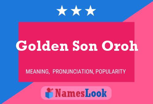 ملصق اسم Golden Son Oroh