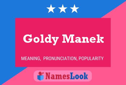 ملصق اسم Goldy Manek