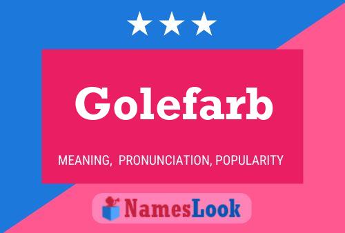 ملصق اسم Golefarb