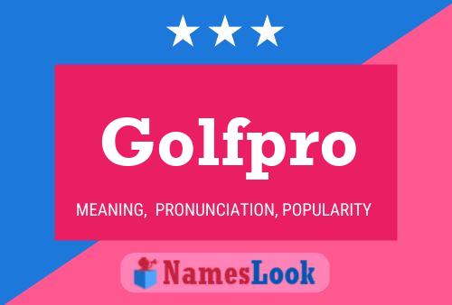 ملصق اسم Golfpro