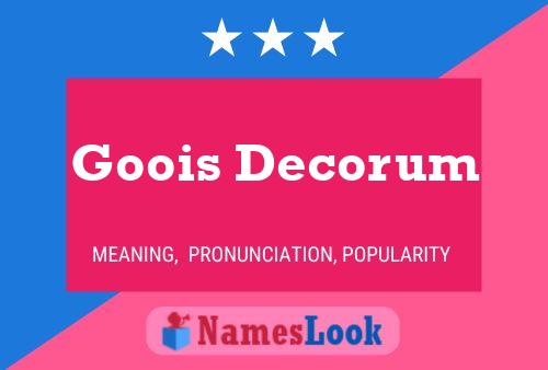 ملصق اسم Goois Decorum