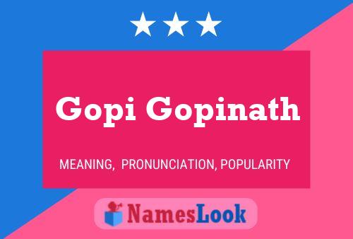 ملصق اسم Gopi Gopinath