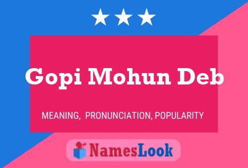 ملصق اسم Gopi Mohun Deb