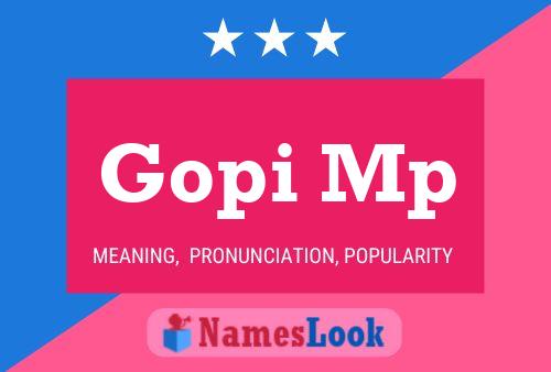 ملصق اسم Gopi Mp