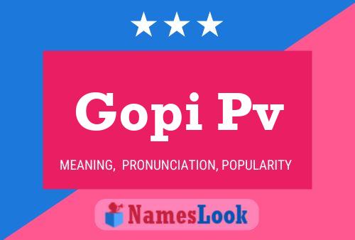 ملصق اسم Gopi Pv