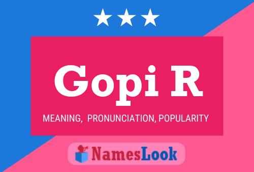 ملصق اسم Gopi R