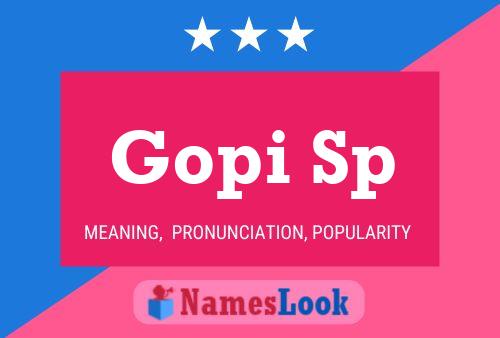 ملصق اسم Gopi Sp