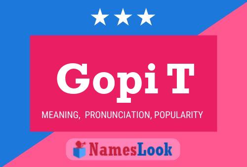 ملصق اسم Gopi T