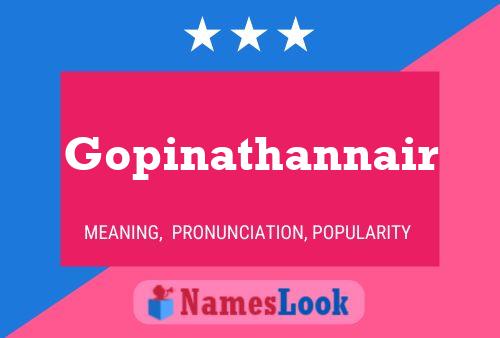 ملصق اسم Gopinathannair