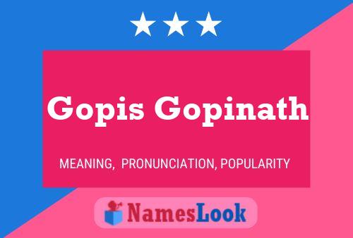 ملصق اسم Gopis Gopinath