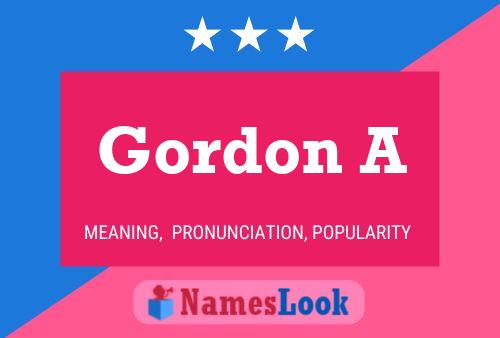 ملصق اسم Gordon A