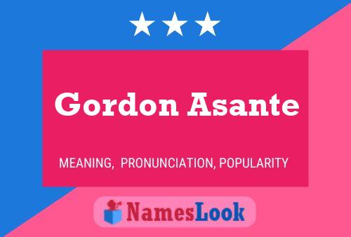 ملصق اسم Gordon Asante