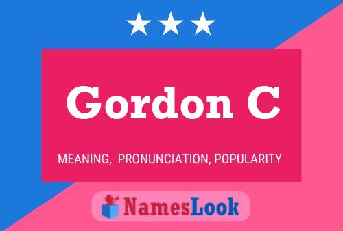 ملصق اسم Gordon C