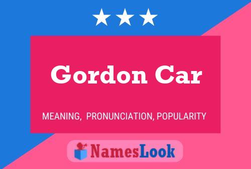 ملصق اسم Gordon Car