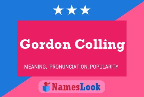 ملصق اسم Gordon Colling