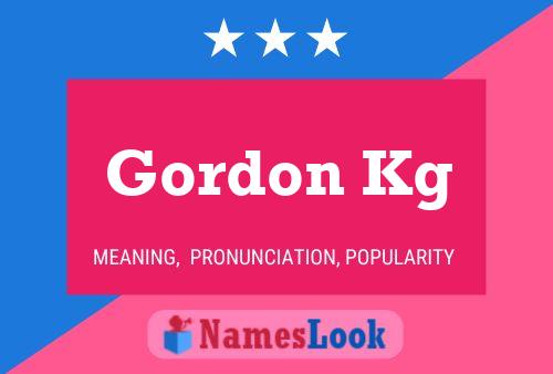 ملصق اسم Gordon Kg