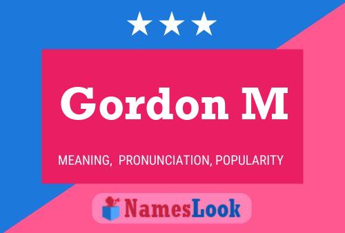 ملصق اسم Gordon M