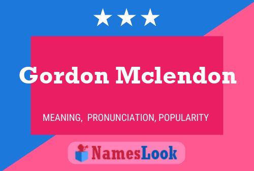 ملصق اسم Gordon Mclendon