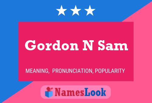 ملصق اسم Gordon N Sam