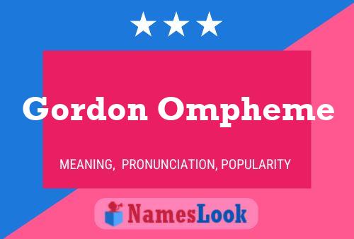 ملصق اسم Gordon Ompheme