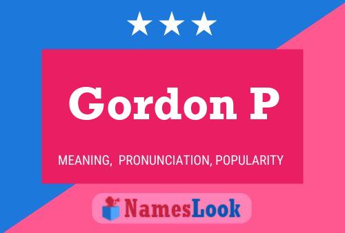 ملصق اسم Gordon P