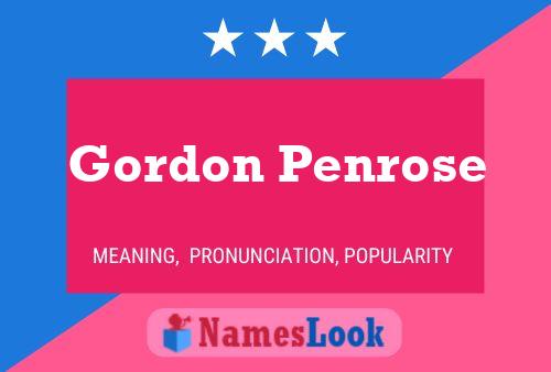 ملصق اسم Gordon Penrose