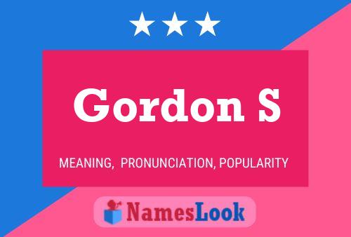 ملصق اسم Gordon S