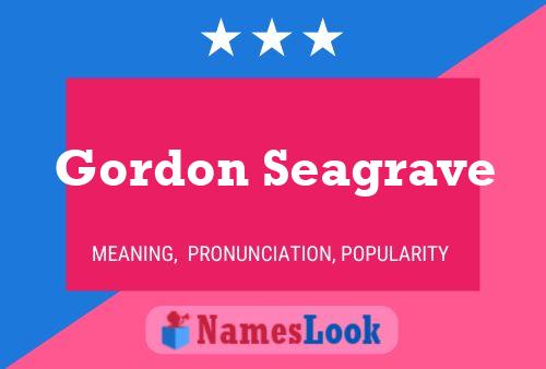 ملصق اسم Gordon Seagrave