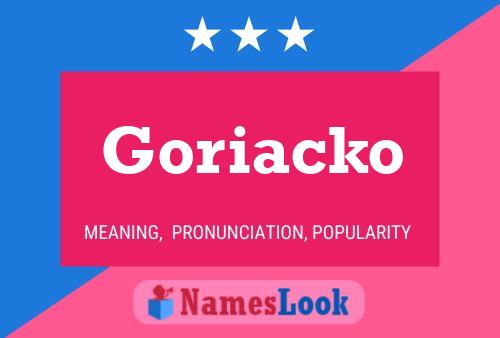 ملصق اسم Goriacko