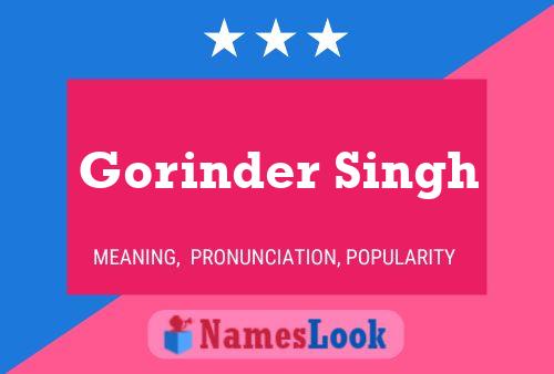 ملصق اسم Gorinder Singh