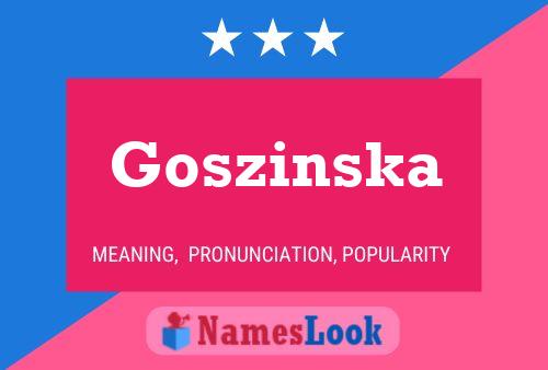 ملصق اسم Goszinska