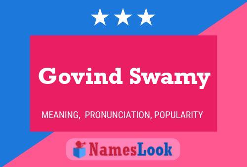 ملصق اسم Govind Swamy