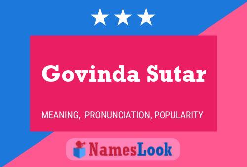 ملصق اسم Govinda Sutar