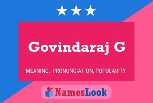 ملصق اسم Govindaraj G