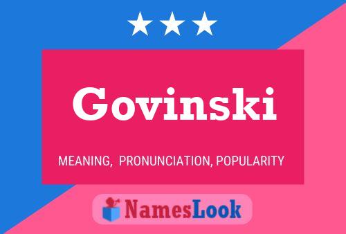 ملصق اسم Govinski