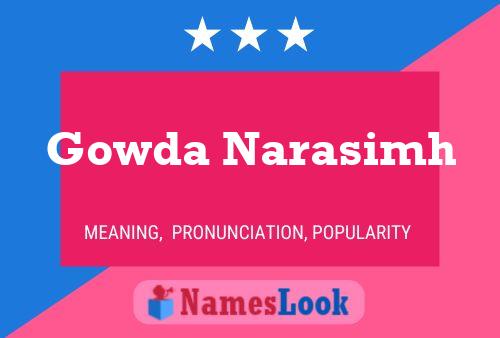 ملصق اسم Gowda Narasimh